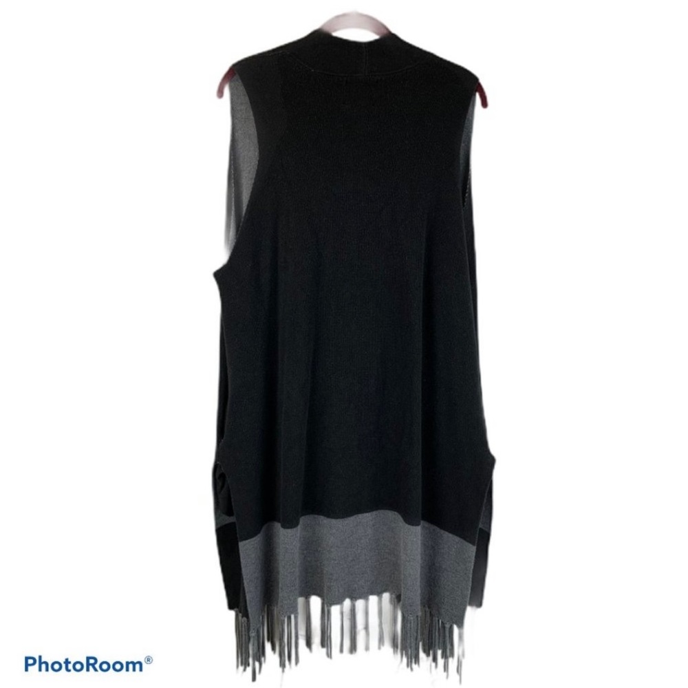 LYSSE Long Cardigan Sweater Vest Pockets L/XL